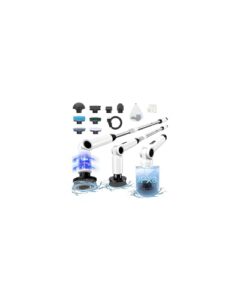 Elektrisk rengöringsborste, [vikbar – 14 i 1] Homtronics elektrisk rengöringsborste, justerbart långt handtag, 450 RPM, elektrisk spin skrubber sladdlös med 8 borrborsthuvuden för badrum kök bil, vit